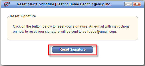 Reset Signature Approval