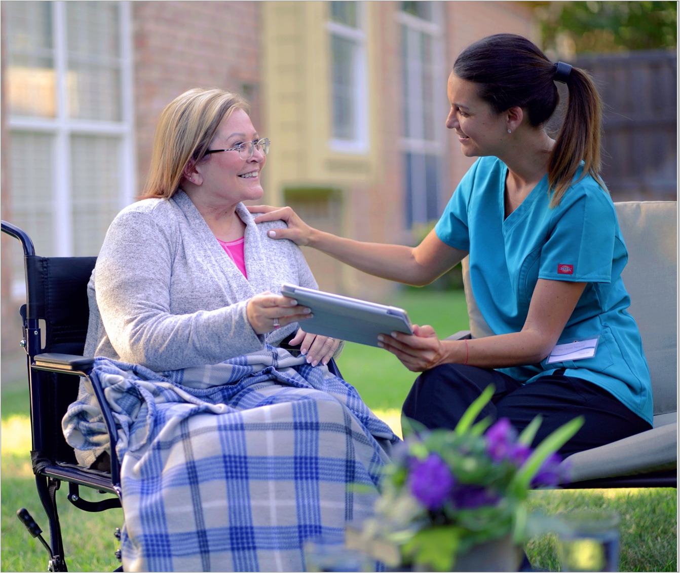 Nurse with patient