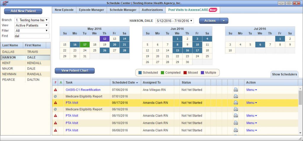 Schedule Center