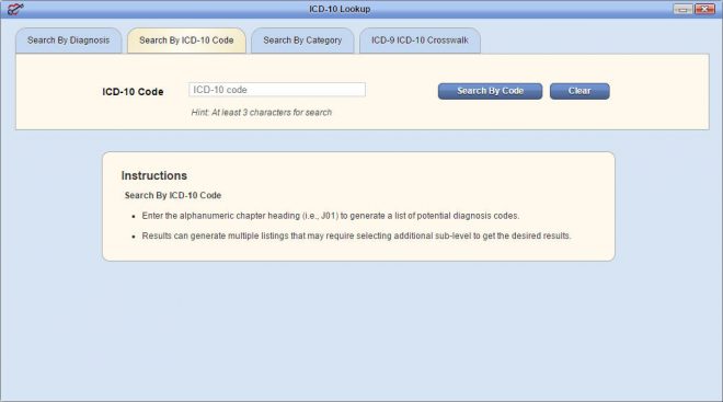 ICD 10 Lookup