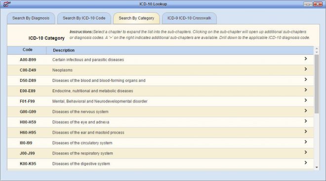 ICD 10 Lookup