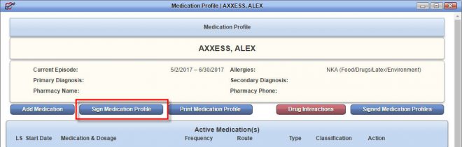 Medication Profile