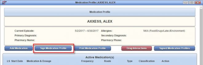 Medication Profile