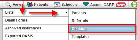 View Lists Contacts