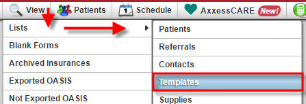 View Lists Templates