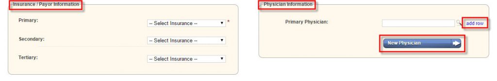 Insurance and Physician Info