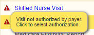 Visit Not Authorized Notification