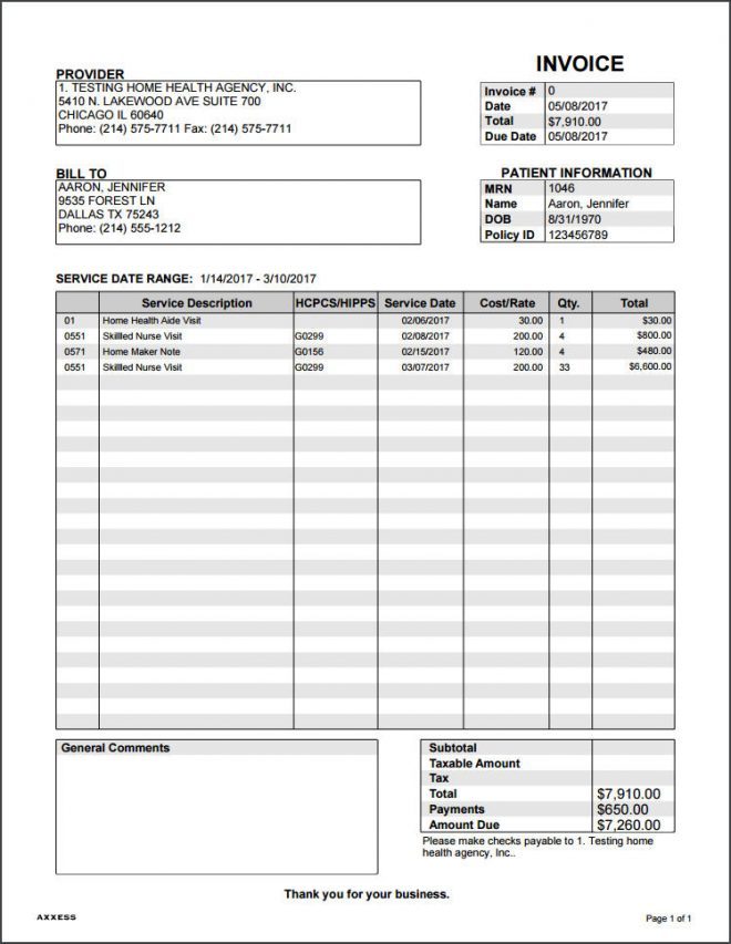 Paper Invoice