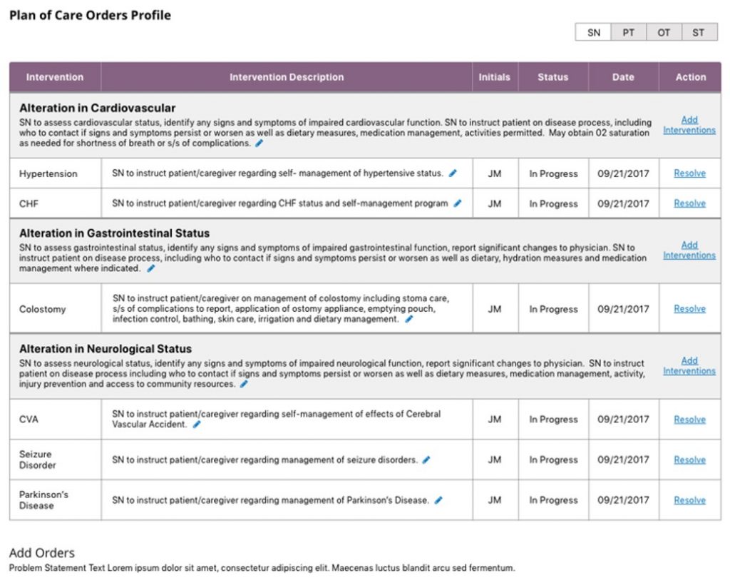 New Plan of Care - Help Center