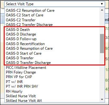 Oasis Charting Medicare