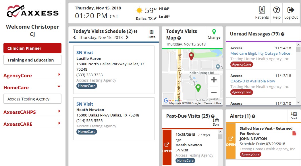 Axxess Home Health Charting