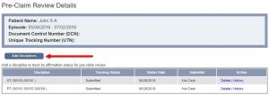 Pre-Claim Review Center - Help Center